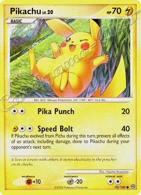 070 / 100 Pikachu LV.20 comune (EN) -NEAR MINT-
