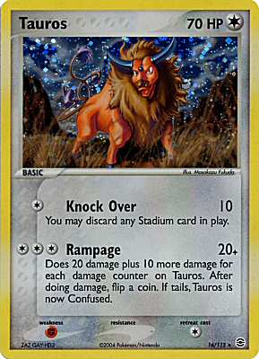 016 / 112 Tauros rara foil (EN) -NEAR MINT-