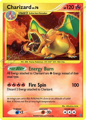 103 / 100 Charizard LV.76 rara parallela foil (EN) -NEAR MINT-