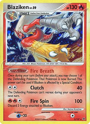 003 / 127 Blaziken LV.59 rara foil (EN) -NEAR MINT-