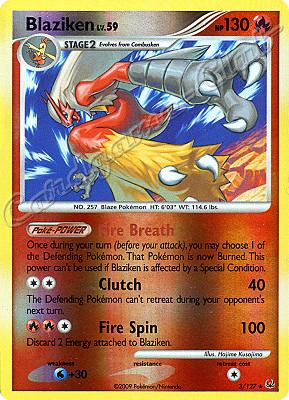 003 / 127 Blaziken LV.59 rara foil reverse (EN) -NEAR MINT-