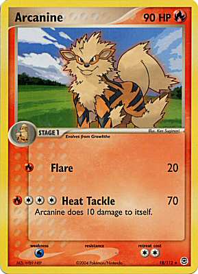 018 / 112 Arcanine rara (EN) -NEAR MINT-