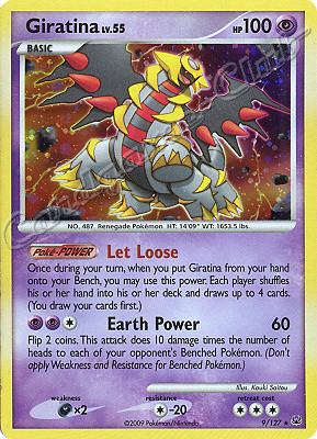 009 / 127 Giratina LV.55 rara foil (EN) -NEAR MINT-