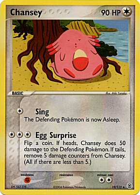 019 / 112 Chansey rara (EN) -NEAR MINT-