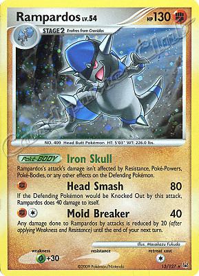 013 / 127 Rampardos LV.54 rara foil (EN) -NEAR MINT-