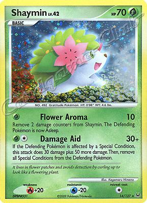 014 / 127 Shaymin LV.42 rara foil (EN) -NEAR MINT-