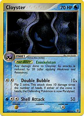 020 / 112 Cloyster rara (EN) -NEAR MINT-