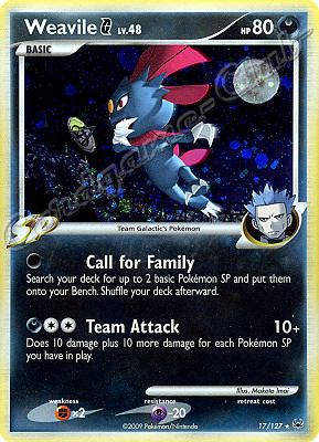 017 / 127 Weavile SP LV.48 rara foil (EN) -NEAR MINT-