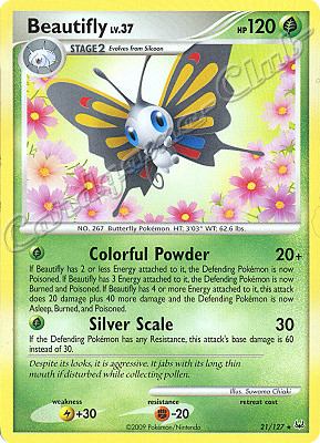 021 / 127 Beautifly LV.37 rara (EN) -NEAR MINT-