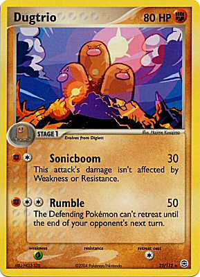 022 / 112 Dugtrio rara (EN) -NEAR MINT-