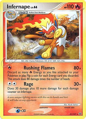 031 / 127 Infernape LV.44 rara (EN) -NEAR MINT-