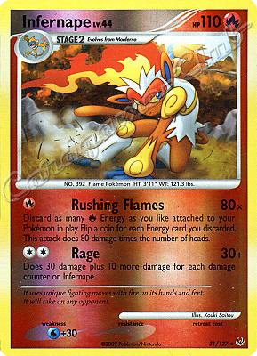 031 / 127 Infernape LV.44 rara foil reverse (EN) -NEAR MINT-