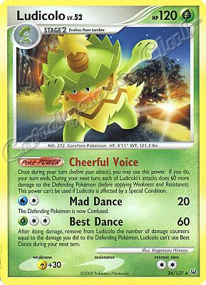 034 / 127 Ludicolo LV.52 rara (EN) -NEAR MINT-
