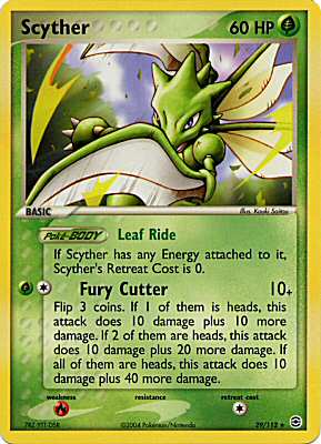 029 / 112 Scyther rara (EN) -NEAR MINT-