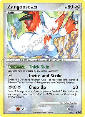 066 / 127 Zangoose LV.29 non comune (EN) -NEAR MINT-
