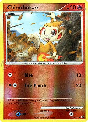 070 / 127 Chimchar LV.10 comune foil reverse (EN) -NEAR MINT-