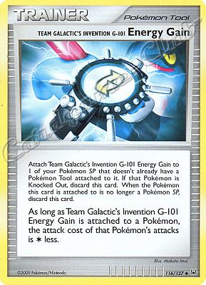 116 / 127 Team Galactic's Invention G-101 Energy Gain non comune (EN) -NEAR MINT-