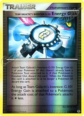 116 / 127 Team Galactic's Invention G-101 Energy Gain non comune foil reverse (EN) -NEAR MINT-