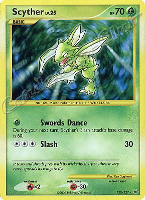 130 / 127 Scyther LV.25 rara parallela foil (EN) -NEAR MINT-