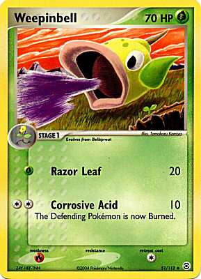 051 / 112 Weepinbell non comune (EN) -NEAR MINT-