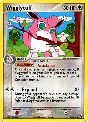 052 / 112 Wigglytuff non comune (EN) -NEAR MINT-