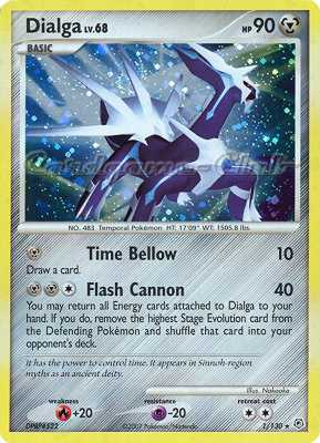 001 / 130 Dialga Lv.68 rara foil (EN) -NEAR MINT-