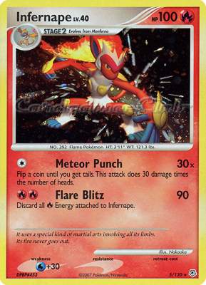 005 / 130 Infernape Lv.40 rara foil (EN) -NEAR MINT-