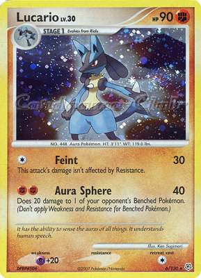 006 / 130 Lucario Lv.30 rara foil (EN) -NEAR MINT-