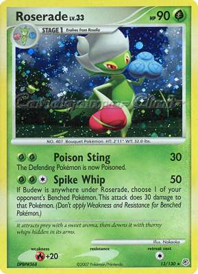 013 / 130 Roserade Lv.33 rara foil (EN) -NEAR MINT-