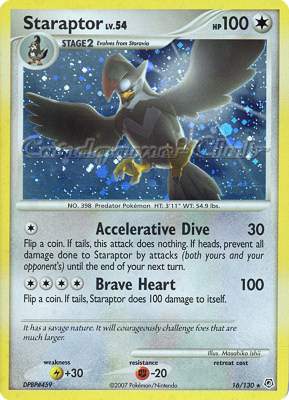 016 / 130 Staraptor Lv.54 rara foil (EN) -NEAR MINT-
