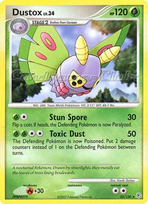 025 / 130 Dustox Lv.34 rara (EN) -NEAR MINT-
