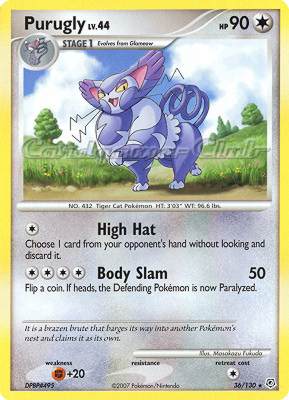 036 / 130 Purugly Lv.44 rara (EN) -NEAR MINT-