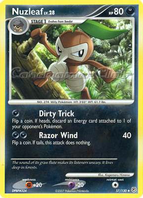 057 / 130 Nuzleaf Lv.28 non comune (EN) -NEAR MINT-