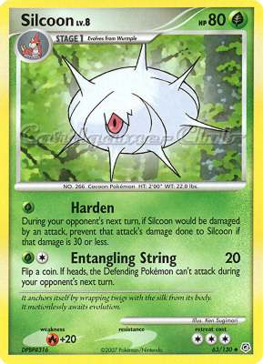 063 / 130 Silcoon Lv.8 non comune (EN) -NEAR MINT-