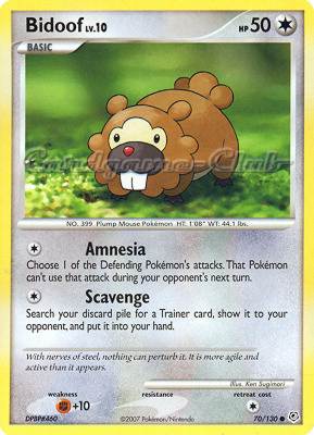 070 / 130 Bidoof Lv.10 comune (EN) -NEAR MINT-