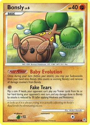 071 / 130 Bonsly Lv.6 comune (EN) -NEAR MINT-