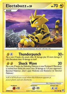 081 / 130 Electabuzz Lv.29 comune (EN) -NEAR MINT-