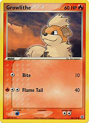 064 / 112 Growlithe comune (EN) -NEAR MINT-