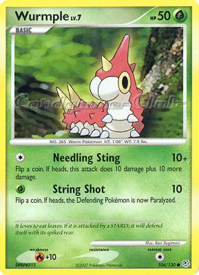 104 / 130 Wurmple Lv.7 comune (EN) -NEAR MINT-
