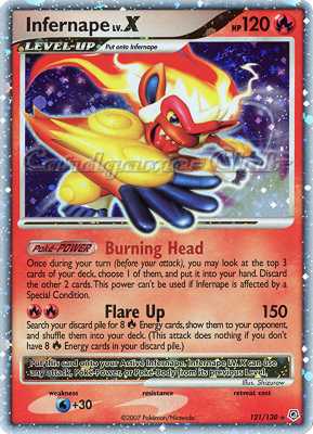 121 / 130 Infernape Lv.X rara livello X foil (EN) -NEAR MINT-