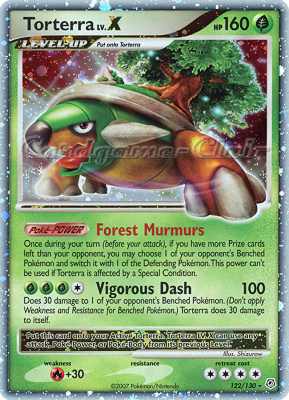 122 / 130 Torterra Lv.X rara livello X foil (EN) -NEAR MINT-