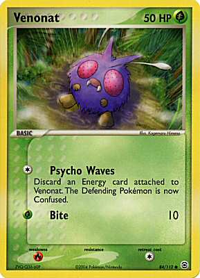 084 / 112 Venonat comune (EN) -NEAR MINT-