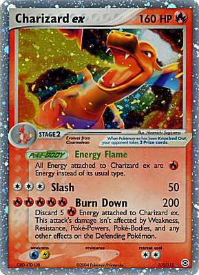 105 / 112 Charizard EX rara ex foil (EN) -NEAR MINT-