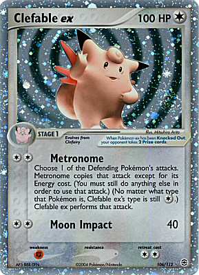 106 / 112 Clefable EX rara ex foil (EN) -NEAR MINT-
