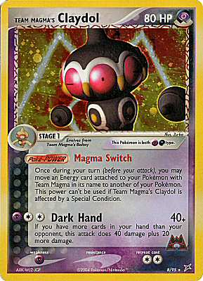 08 / 95 Team Magma's Claydol rara foil (EN) -NEAR MINT-
