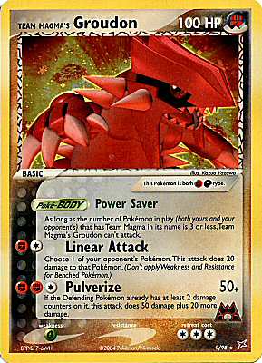 09 / 95 Team Magma's Groudon rara foil (EN) -NEAR MINT-