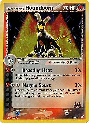 10 / 95 Team Magma's Houndoom rara foil (EN) -NEAR MINT-