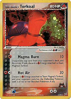 12 / 95 Team Magma's Torkoal rara foil (EN) -NEAR MINT-