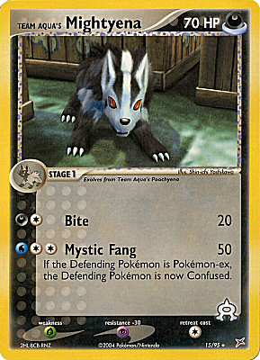 15 / 95 Team Aqua's Mightyena rara (EN) -NEAR MINT-