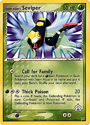 17 / 95 Team Aqua's Seviper rara (EN) -NEAR MINT-